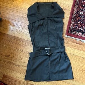 Cop.Copine Black Belted Mini Dress